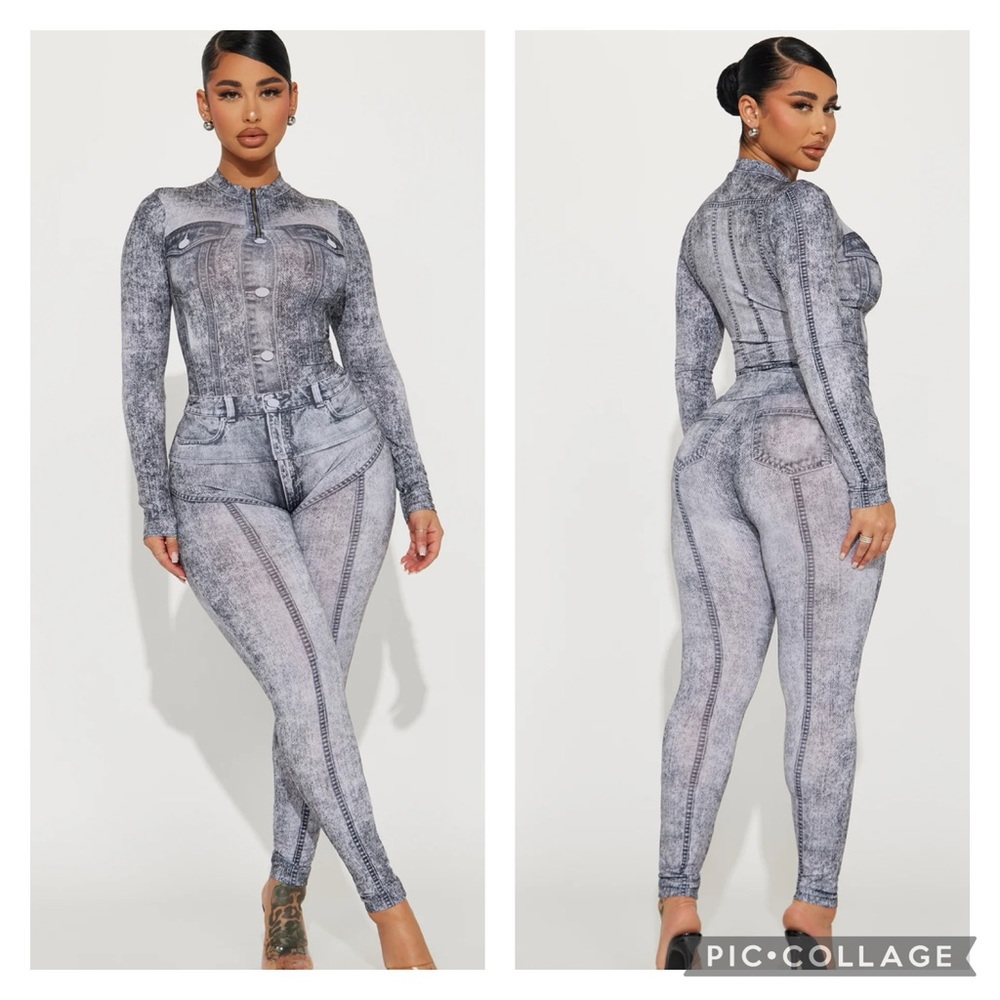 🚨Denim Illusion Legging Set🚨